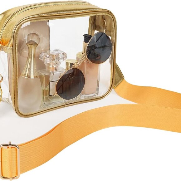 Handbags - Stylish Clear Stadium Bag with Adjustable Strap - Perfect for Events & Concerts